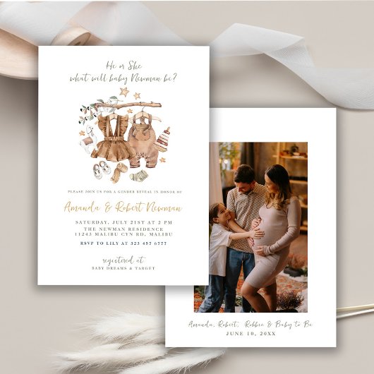 Invitation Baby shower de la ligne de vêtements Boho Revela G