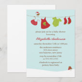 Invitation Baby shower de la ligne de vêtements d'hiver (Devant / Derrière)