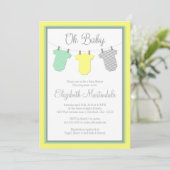 Invitation Baby shower de la ligne de vêtements Ja (Debout devant)