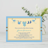 Invitation Baby shower de la ligne de vêtements La (Debout devant)