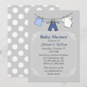 Invitation Baby shower de la ligne Vêtements pour  (Devant / Derrière)
