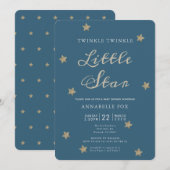 Invitation Baby shower de la Little Star (Devant / Derrière)