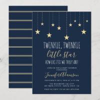 Baby shower de la Marine Blue Twinkle Little Star