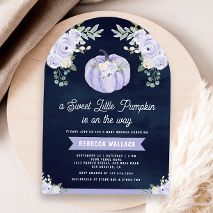 Invitation Baby shower de la marine Rose de la petite Citroui