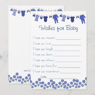 Invitation Baby shower de la marine souhaite pour le jeu de b