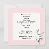 Invitation Baby shower de la mère et de l'enfant (Dos)