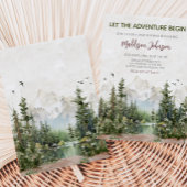 Invitation Baby shower de la montagne Woodland