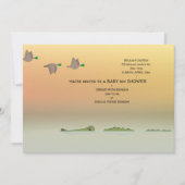 Invitation Baby shower de la nature (canards, otaries) (Devant)