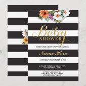 Invitation Baby shower de la Parties scintillant d'or de la (Devant / Derrière)
