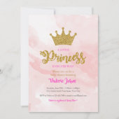 Invitation Baby shower de la Parties scintillant Princess Gol (Devant)