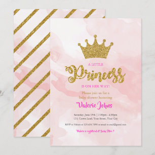 Invitation Baby shower de la Parties scintillant Princess Gol