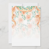 Invitation Baby shower de la Pêche Florale et Bann (Dos)