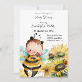 Invitation Baby shower de la petite abeille (Devant)