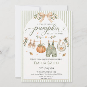 Invitation Baby Shower de la Petite Citrouille à l'Eau de Chi