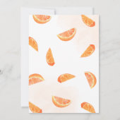 Invitation Baby shower de la Petite Cutie Orange Citrus (Dos)