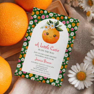 Invitation Baby shower de la Petite Cutie Orange Citrus & Dai