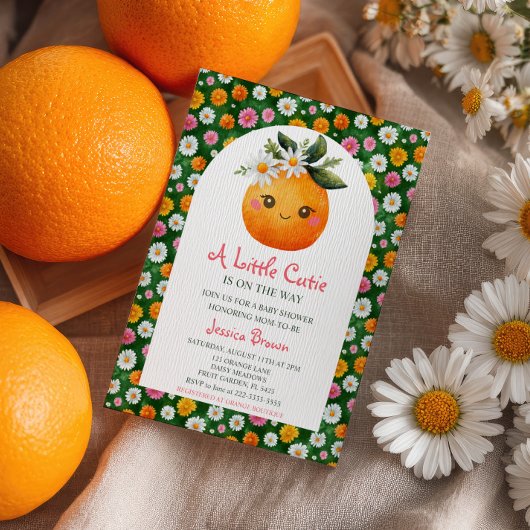 Invitation Baby shower de la Petite Cutie Orange Citrus & Dai