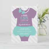 Invitation Baby shower de la petite dame (Debout devant)
