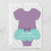 Invitation Baby shower de la petite dame (Dos)