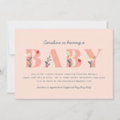 Invitation Baby shower de la petite dame (Devant)