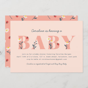 Invitation Baby shower de la petite dame