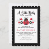 Invitation Baby shower de la petite dame Ladybug (Devant)