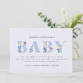 Invitation Baby shower de la petite dame - Lavenda (Debout devant)
