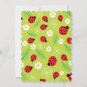 Invitation Baby shower de la petite dame rouge Ladybug (Dos)