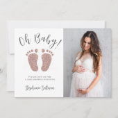 Invitation Baby shower de la petite fille (Devant)