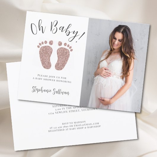 Invitation Baby shower de la petite fille