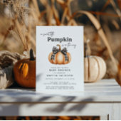 Invitation Baby shower de la petite fille Citrouille Black Bo