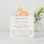 Invitation Baby shower de la petite fille de Birch (Debout devant)