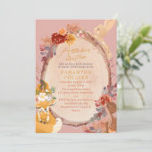 Invitation Baby shower de la Petite Fille du Cerf (Debout devant)