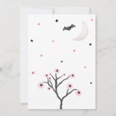 Invitation Baby shower de la petite fille Halloween Boo (Dos)