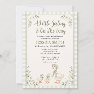 Invitation Baby Shower de la Petite Oie de Mère l'Oie