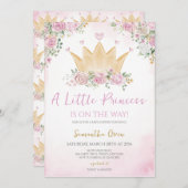 Invitation Baby shower de la petite princesse (Devant / Derrière)