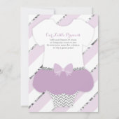 Invitation Baby shower de la petite princesse, Fau (Dos)