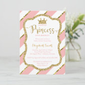 Invitation Baby shower de la petite princesse, Fau (Debout devant)