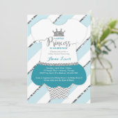 Invitation Baby shower de la petite princesse, Fau (Debout devant)