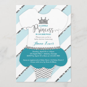 Invitation Baby shower de la petite princesse, Fau