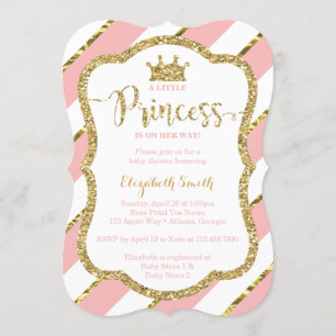 Invitation Baby shower de la petite princesse, Fau