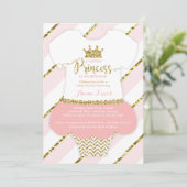 Invitation Baby shower de la petite princesse, Fau (Debout devant)