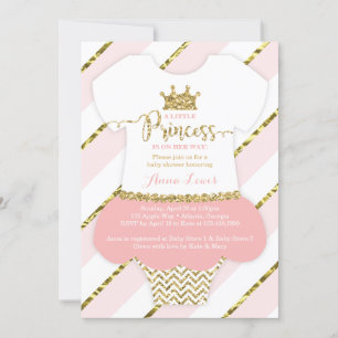 Invitation Baby shower de la petite princesse, Fau