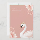 Invitation Baby shower de la petite princesse Swan (Dos)