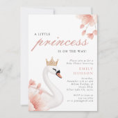 Invitation Baby shower de la petite princesse Swan (Devant)