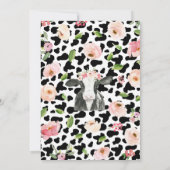 Invitation Baby shower de la petite vache (Dos)