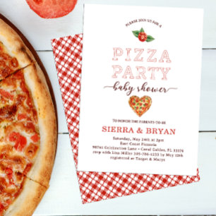 Invitation Baby shower de la Pizza moderne