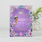 Invitation Baby shower de la princesse américaine (Debout devant)
