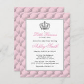 Invitation Baby shower de la princesse de la Couro (Devant / Derrière)