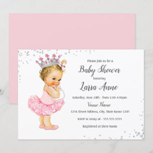 Invitation Baby shower de la princesse Étincelle r